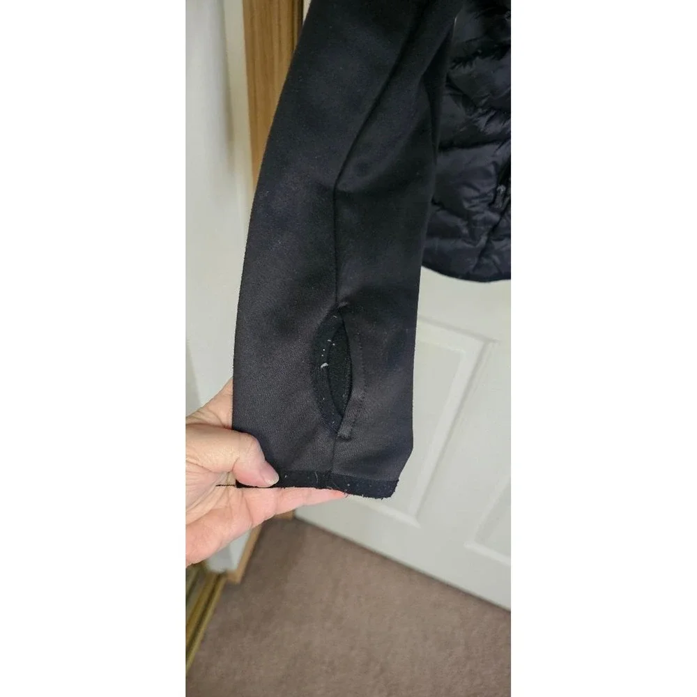 Michael Kors Women's Black Puffer Jacket XL with thumb holes